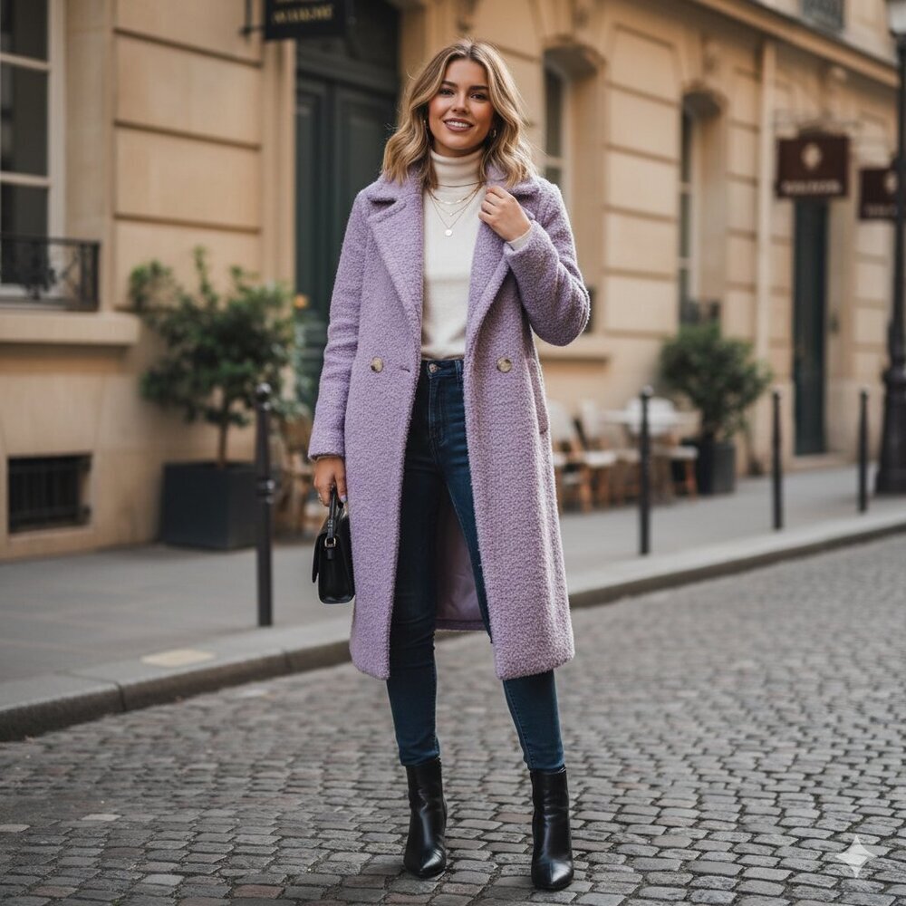 Elliatt Amethyst Cozy Shearling Teddy Coat Jacket in Lilac Purple Size Small NWT